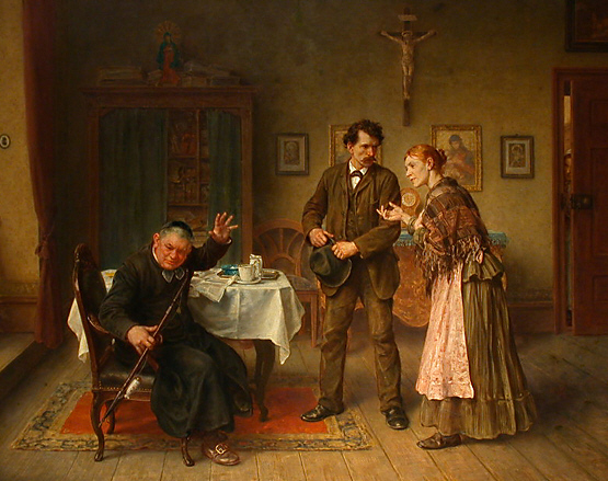 Visit To The Minister by Ludwig Knaus
